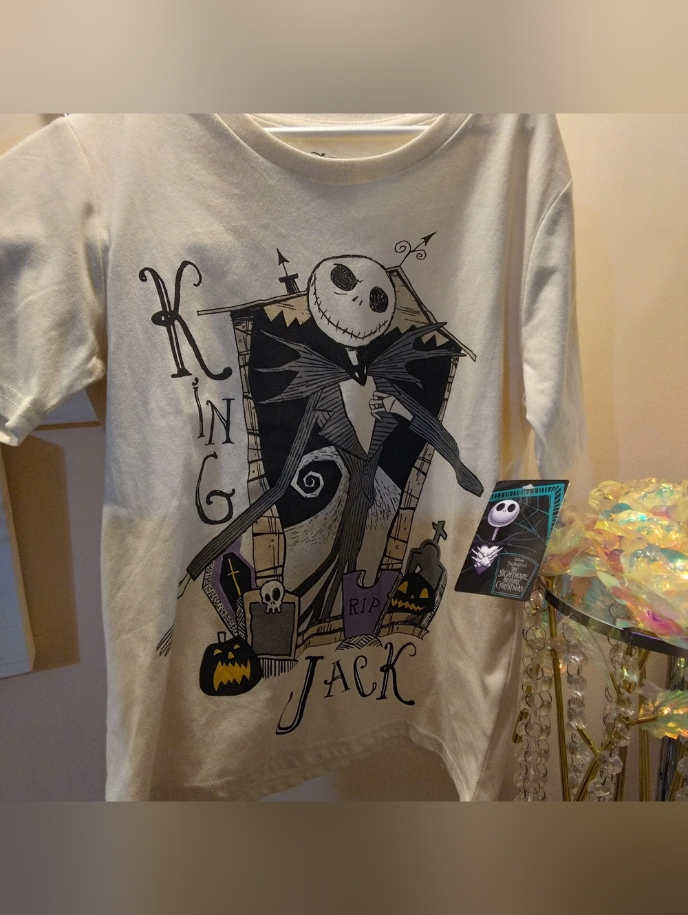 Disney The Nightmare Before Christmas Jack Skellington Tee - White & Black - Picture 2 of 3
